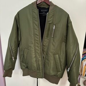 AllSaints Scout Olive Bomber Jacket